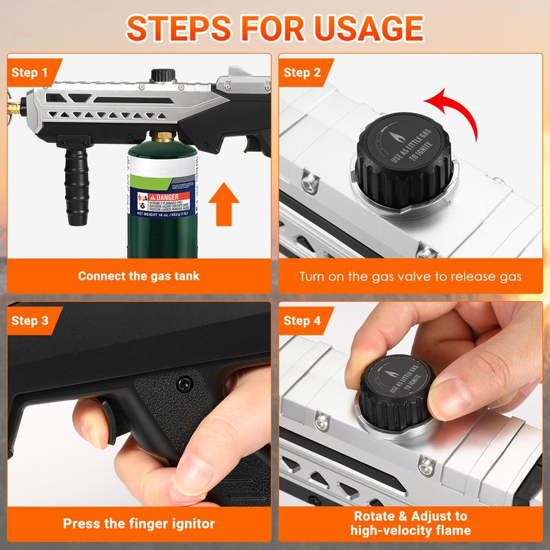 Outdoor Grill & Kitchen Torch Gun – Powerful 700,000 BTU Flame
