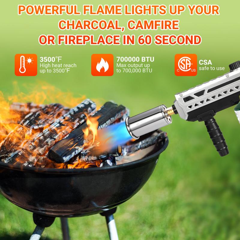 Outdoor Grill & Kitchen Torch Gun – Powerful 700,000 BTU Flame