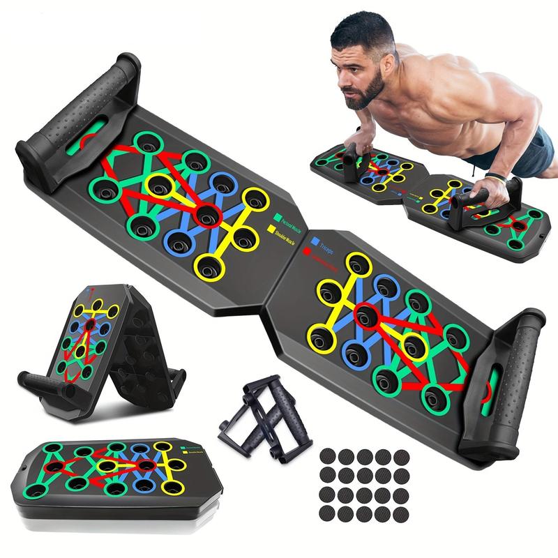 Foldable Push Up Board – Portable Workout System for Full Body Training, Home Gym Equipment, Fitness Gift for Men