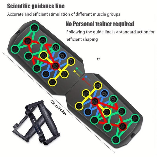 Foldable Push Up Board – Portable Workout System for Full Body Training, Home Gym Equipment, Fitness Gift for Men